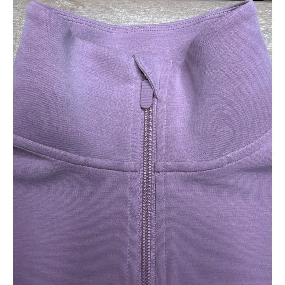 Lululemon Brushed Softstreme Half Zip Rose Blush Purple Size 4 - Picture 2 of 6